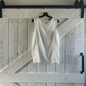 Elegant White Sleeveless Sheer Top